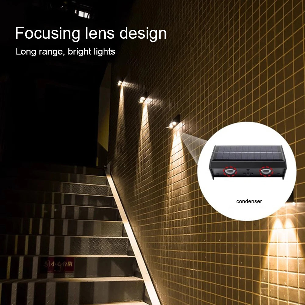 YH0615 2PCS Solar Powered Outdoor Yard Waterproof Garden Light Wall Lamp YH0615 2PCS Solar Powered Outdoor Yard Waterproof Garden Light Wall Lamp